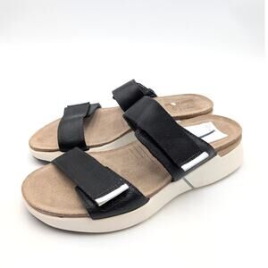 Naot Calliope Slide Sandal Leather/Black Woven Strap Women's Size US9 EU40